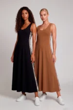 VESTIDO PRETO COM FAIXAS LATERAIS SAHOCO - Image 2