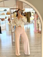 CALÇA PANTALONA BEGE RINASCIMENTO