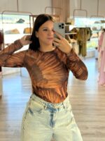CAMISOLA EM TULE ESTAMPADO PAINTED WINGS LANÇA PERFUME - Image 2