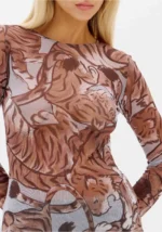 CAMISOLA EM TULE ESTAMPADO TIGRE LANÇA PERFUME - Image 3