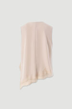 BLUSA ASSIMÉTRICA BEGE COM RENDA FERRACHE - Image 2
