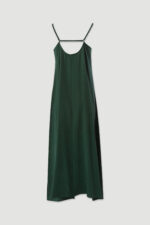 VESTIDO COMPRIDO FLUIDO VERDE COM ALÇAS FINAS FERRACHE - Image 2