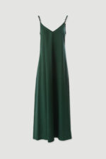 VESTIDO COMPRIDO FLUIDO VERDE COM ALÇAS FINAS FERRACHE