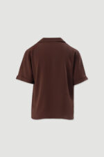 BLUSA FLUÍDA CASTANHA COM DECOTE EM V FERRACHE - Image 2