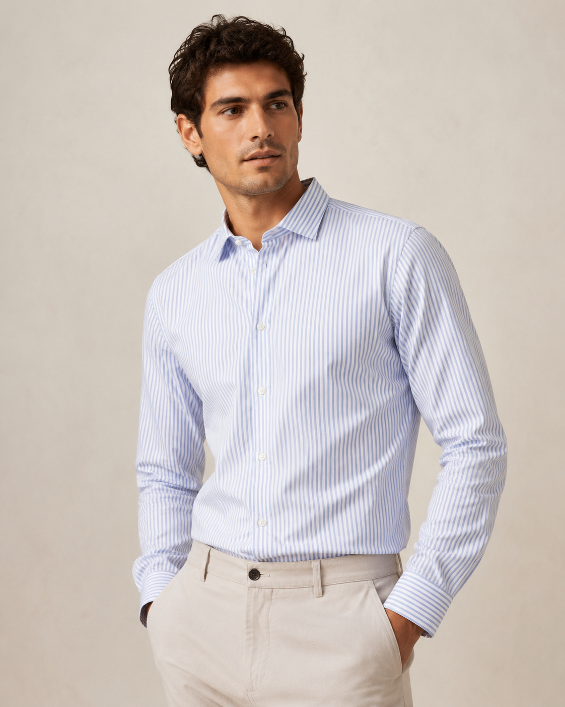 ChatGPT Image 3_08_2026, 12_13_25 CAMISA AZUL CLARO ÀS RISCAS FINAS SLIM FIT JOVITS - Image 1