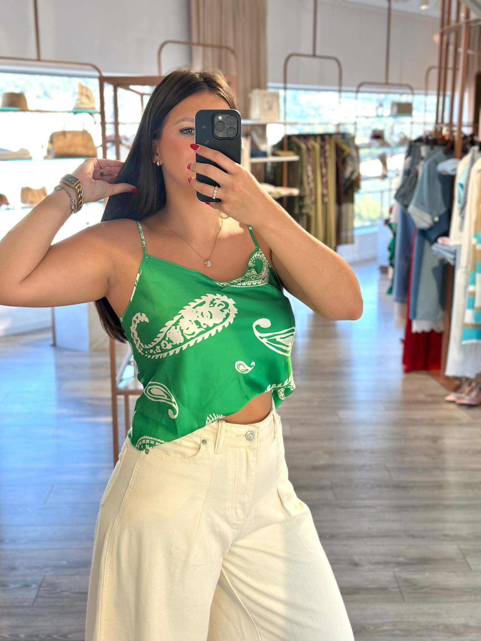 WhatsApp Image 2026-08-11 at 11.28.34 (1) TOP CETIM ESTAMPADO VERDE RINASCIMENTO - Image 1