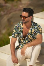CAMISA FLORAL AZUL MARINHO DONATO - Image 3